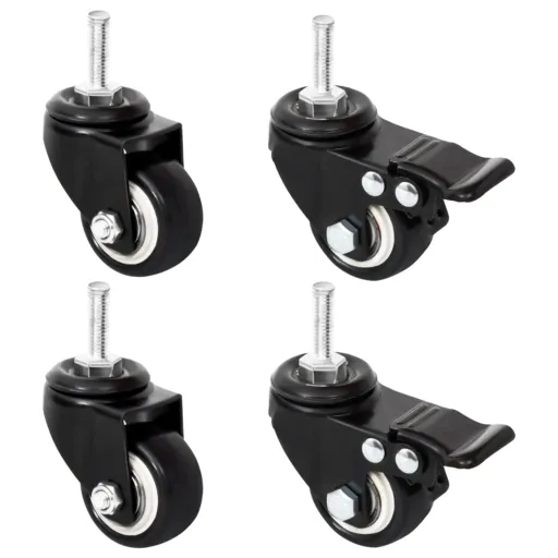 Rodas para Vasos   8x3,5x8 cm Ferro Preto (4 pcs)