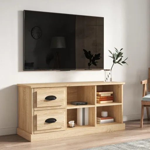 Móvel de TV 102x35,5x47,5 cm Derivados Madeira Carvalho Sonoma