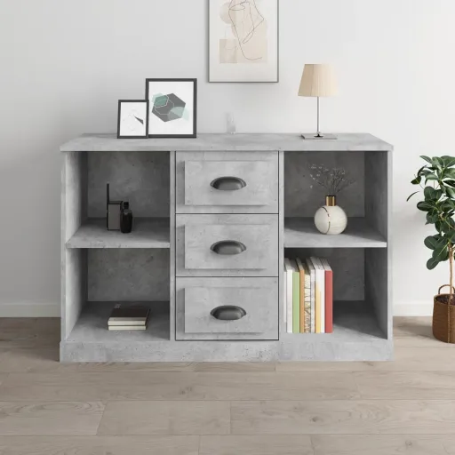 Aparador 104,5x35,5x67,5 cm Derivados de Madeira Cinza Cimento