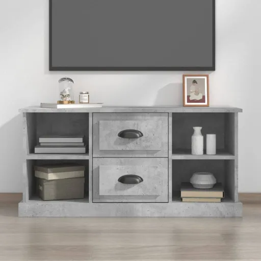 Móvel TV 99,5x35,5x48 cm Derivados de Madeira Cinzento Cimento