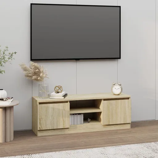 Móvel de TV com Porta 102x30x36 cm Carvalho Sonoma