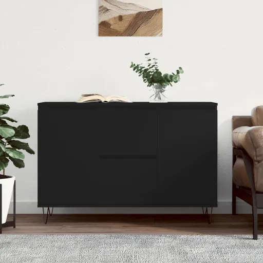 Aparador 101,5x35x70 cm Derivados de Madeira Preto