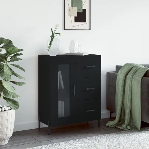 Aparador 69,5x34x90 cm Derivados de Madeira Preto
