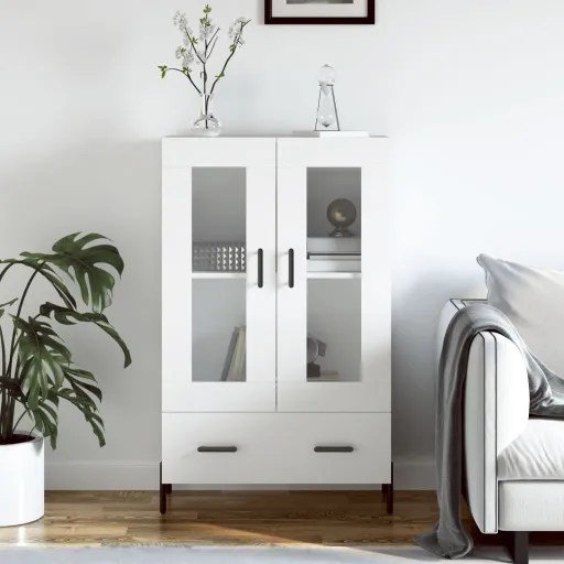 Aparador Alto 69,5x31x115 cm Derivados de Madeira Branco