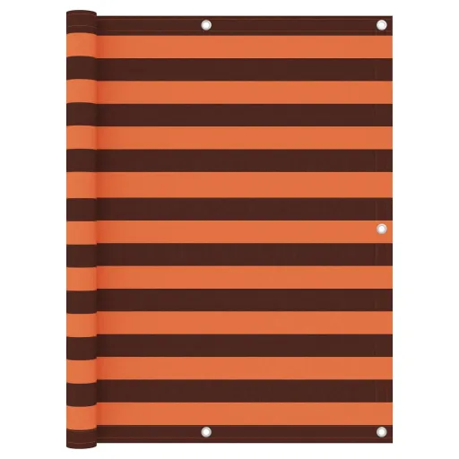 Tela de Varanda 120x600 cm Tecido Oxford Laranja e Castanho