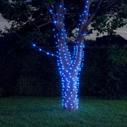 Luzes Solares   5x200 LEDs p/ Interior/Exterior Azuis (5 pcs)