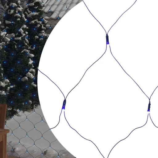 Rede Luzes de Natal 4x4 m 544 Luzes LED Int/Ext Azul