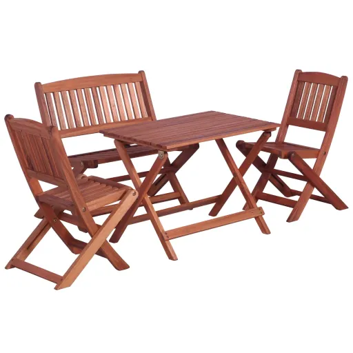 Conjunto Jantar Ext. Infantil   Madeira de Eucalipto Maciça (4 pcs)