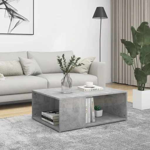 Mesa de Centro 90x67x33 cm Derivados Madeira Cinzento Cimento