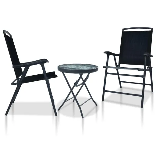 Conjunto Bistrô Aço Preto (3 pcs)