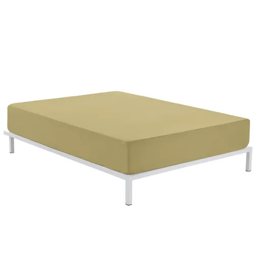 Lençol de Baixo Alexandra House Living Areia 150 x 200 x 30 cm