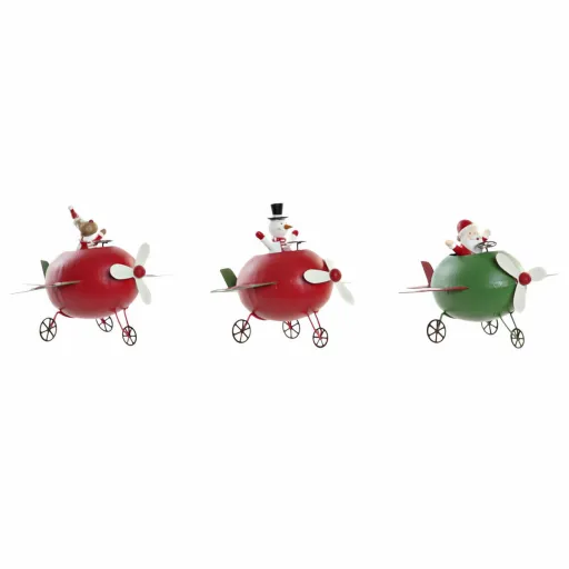 Adorno Natalício DKD Home Decor Metal Rena (19 x 14 x 13 cm) (3 pcs)