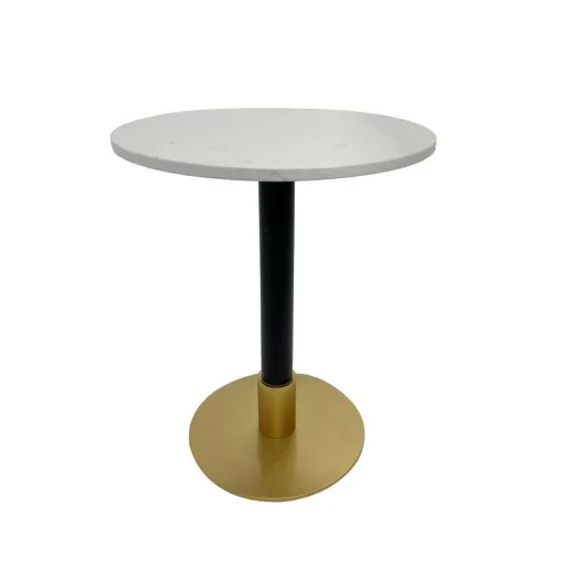 Mesa de Apoio DKD Home Decor Branco Preto Dourado 50 x 50 x 61 cm
