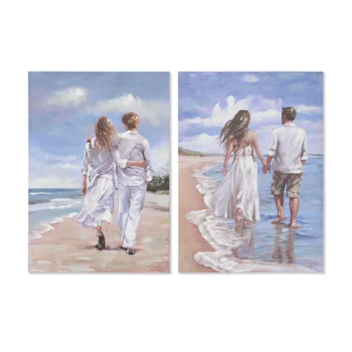Tela Home ESPRIT Tela Madeira MDF 70 x 3 x 100 cm