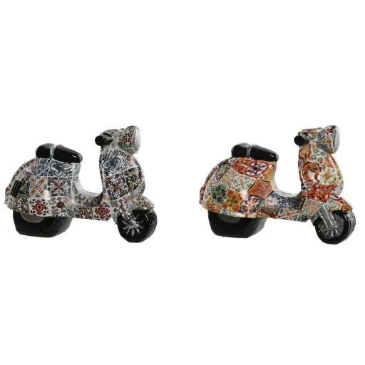 Figura Decorativa Home ESPRIT Multicolor Mediterrâneo Scooter 14 x 8 x 11 cm (2 Unidades)