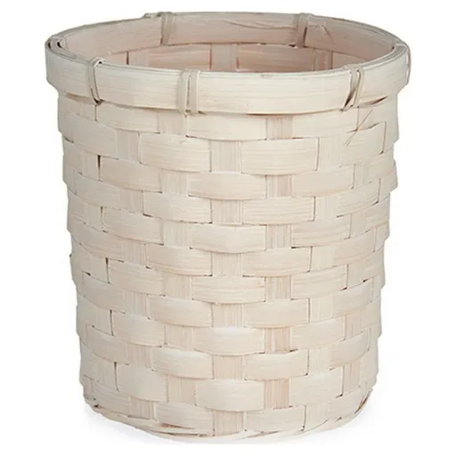 Plantador Gift Decor Branco PVC Bambu 17 x 15 x 17 cm Redondo
