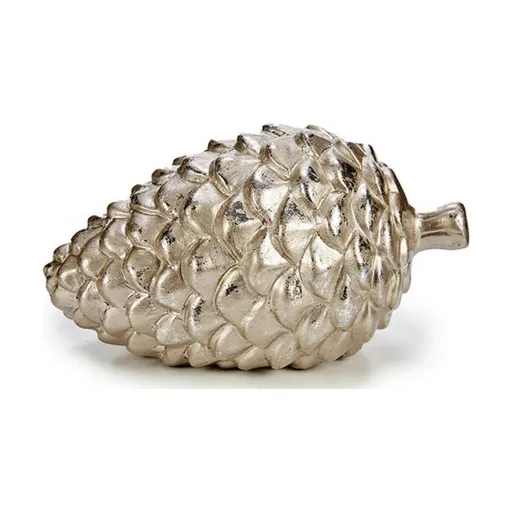 Figura Decorativa Krist+ Dourado Prateado Prata Abacaxi 9 x 10 x 16 cm