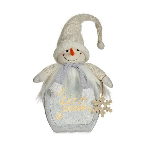 Figura Decorativa Krist+ Branco Boneco de Neve 15 x 65,5 x 27 cm