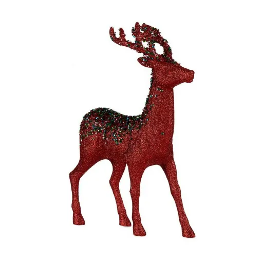 Rena de Natal Krist+ Azul Vermelho Fúcsia Rena 15 x 45 x 30 cm