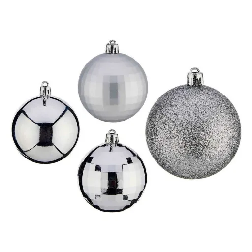 Bolas de Natal Krist+ Prateado PVC Ø 7 cm 50 Unidades