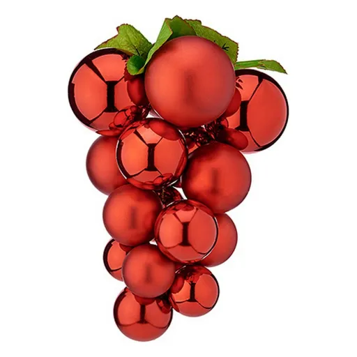 Bola de Natal Krist+ Vermelho Plástico Uvas Pequeno