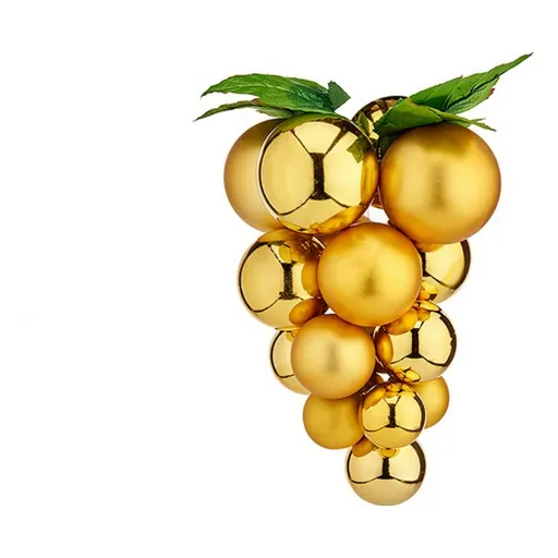 Bola de Natal Krist+ Dourado Plástico Uvas Pequeno
