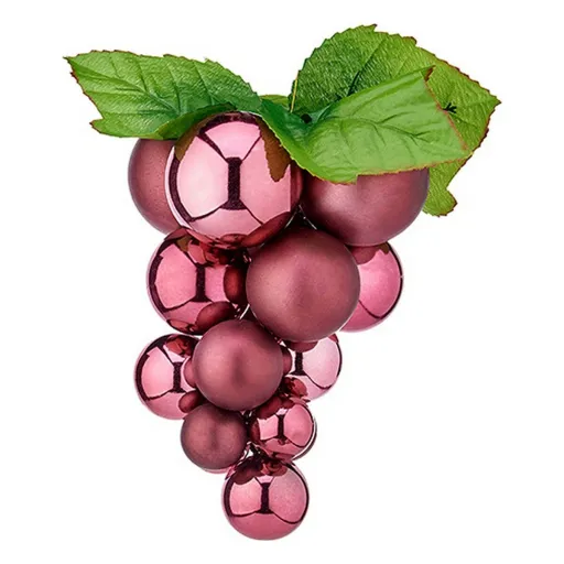 Bola de Natal Krist+ Cor de Rosa Plástico Uvas Pequeno