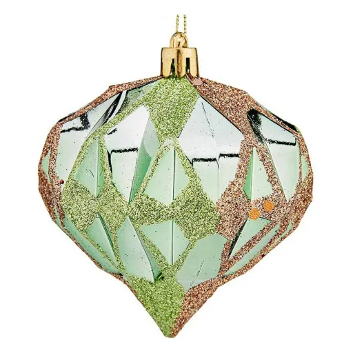 Bolas de Natal Krist+ Verde Plástico Diamante Ø 8 cm 6 Unidades
