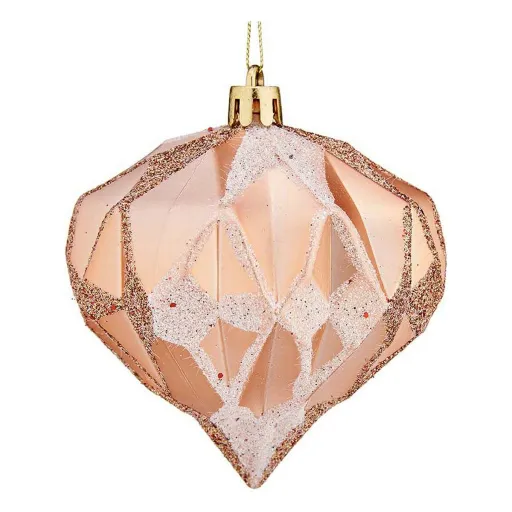 Bolas de Natal Krist+ 00894 Cobre Plástico Diamante Ø 8 cm 6 Unidades