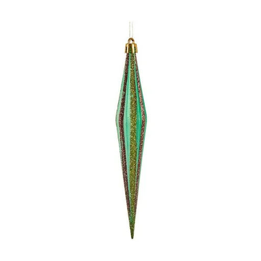 Adorno Natalício Krist+ Vermelho Verde Dourado 3 x 8,5 x 19 cm Alongado