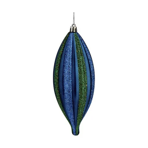 Adorno Natalício Krist+ Azul Verde PVC 8,5 x 3,5 x 19 cm Alongado