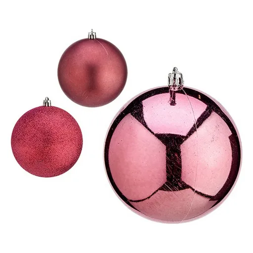 Bolas de Natal Krist+ Cor de Rosa Plástico Ø 10 cm 6 Unidades