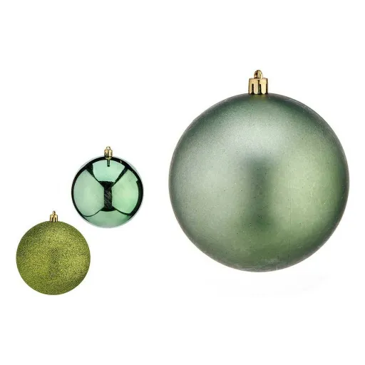 Bolas de Natal Krist+ Verde Plástico Ø 10 cm 6 Unidades