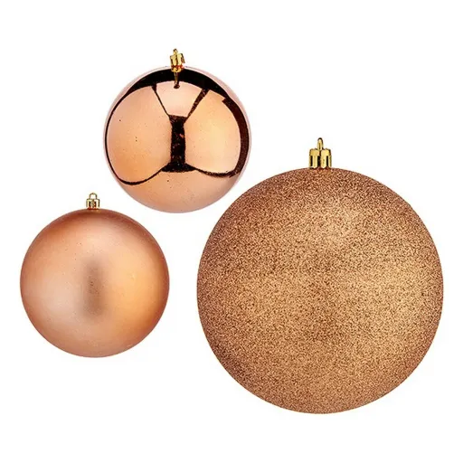 Bolas de Natal Krist+ Cobre Plástico Ø 10 cm 6 Unidades