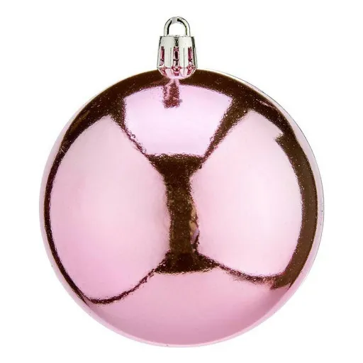 Bolas de Natal Krist+ K1912475-4 Cor de Rosa Plástico Ø 8 cm 16 Unidades