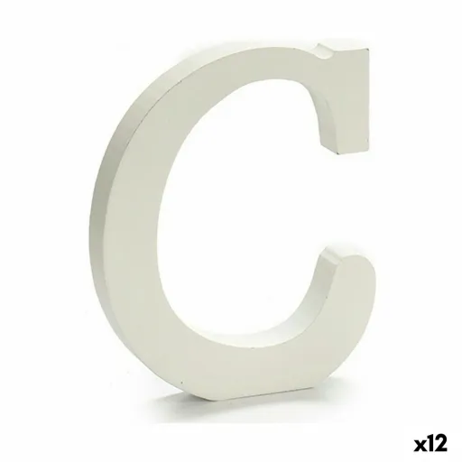 Letra Pincello C Branco 1,8 x 21 x 17 cm (12 Unidades)