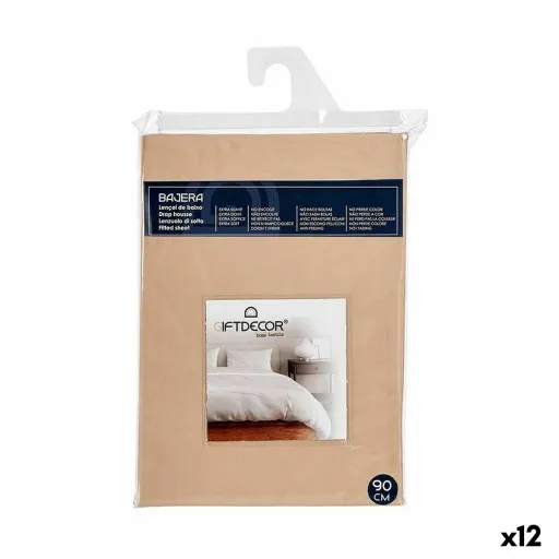 Lençol de Baixo Gift Decor Bege 90 cm (12 Unidades)
