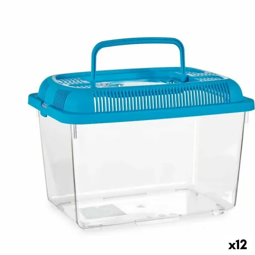 Aquário Mascow Azul Plástico 3 L 17 x 16 x 24 cm Com Pega Médio (12 Unidades)