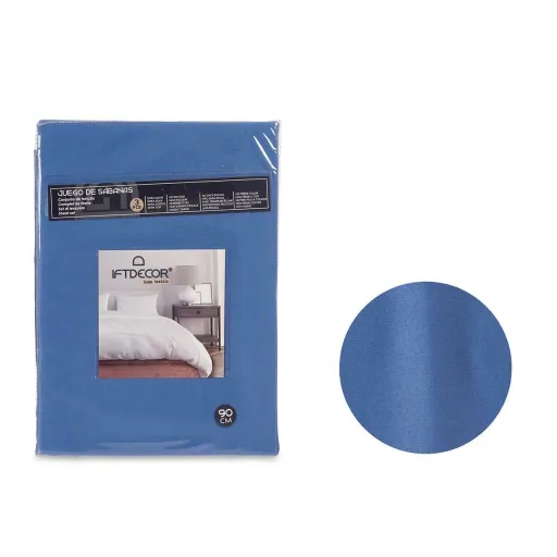 Conjunto de Lençóis Gift Decor Azul Solteiro 3 Peças
