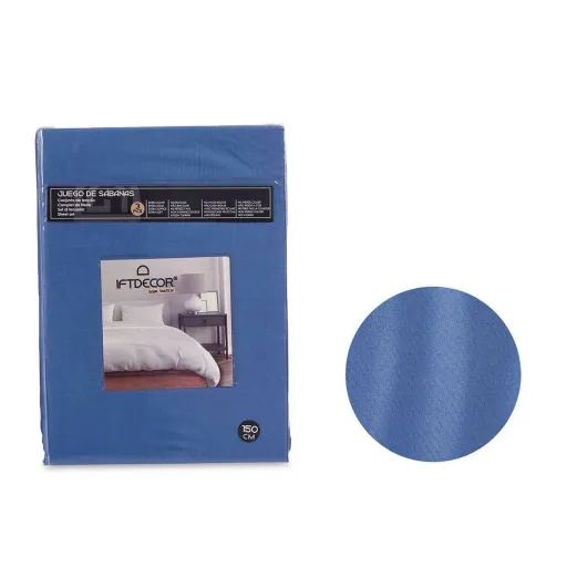 Conjunto de Lençóis Gift Decor Azul Casal 3 Peças