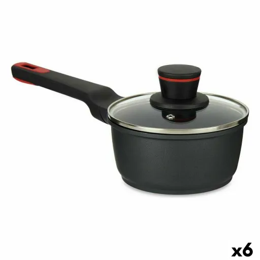 Tacho com Tampa Kinvara Preto Metal Alumínio Baquelite Alumínio Fundido Ø 16 cm 17,1 x 14 x 35,2 cm (6 Unidades)