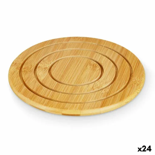 Individuais Kinvara Natural Bambu Redondo 19 x 1 x 19 cm (24 Unidades)