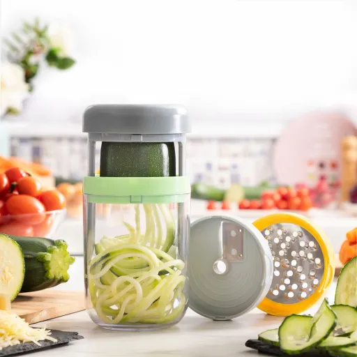 Cortador de Legumes em Espiral e Ralador com Receitas Vigizer InnovaGoods