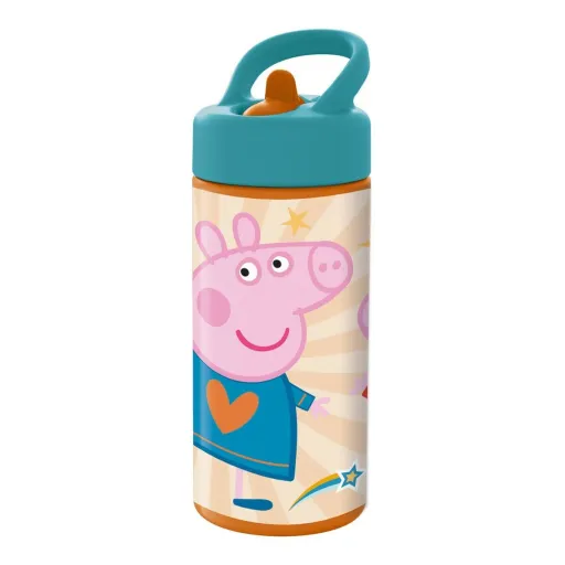 Garrafa de Água Peppa Pig Having Fun Cor de Rosa PVC 410 ml