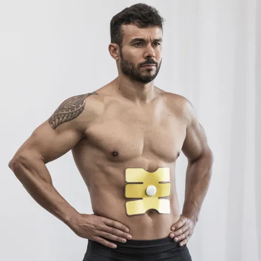 Eletroestimulador Abdominal Elektrainer InnovaGoods Dourado
