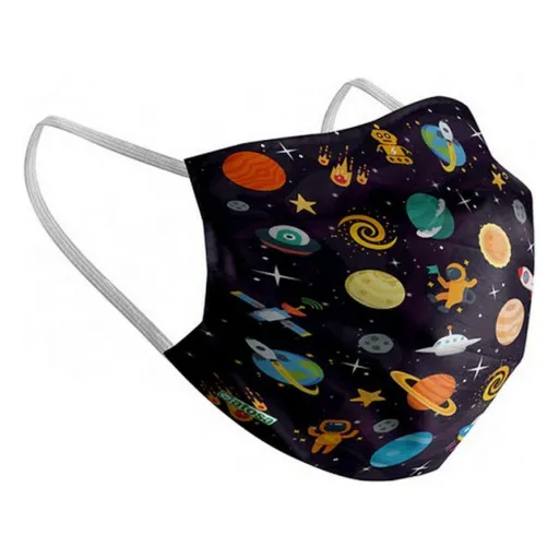 Máscara Higiénica em Tecido Reutilizável Space Infantil