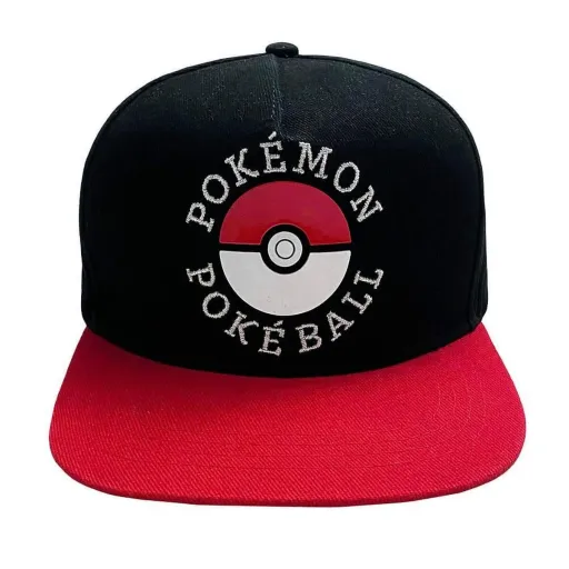 Boné Unissexo Pokémon Trainer Preto Vermelho Tamanho Único 58 cm