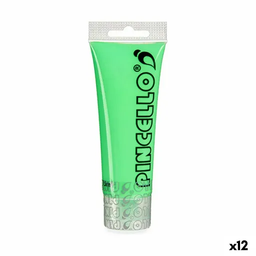Tinta Acrílica Pincello Neon Verde 75 ml (12 Unidades)