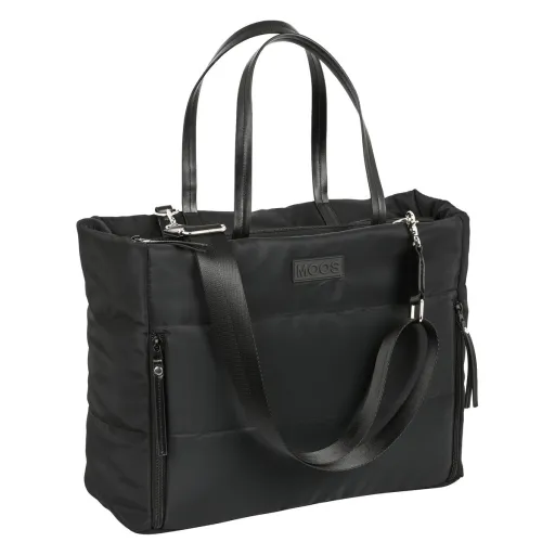 Bolsa Moos Negro Acolchoado Preto (54 x 31 x 17 cm)