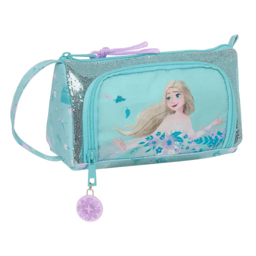 Bolsa Escolar Frozen Hello Spring Azul 20 x 11 x 8.5 cm
